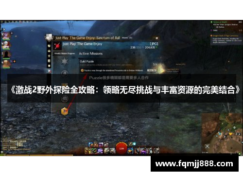 《激战2野外探险全攻略：领略无尽挑战与丰富资源的完美结合》